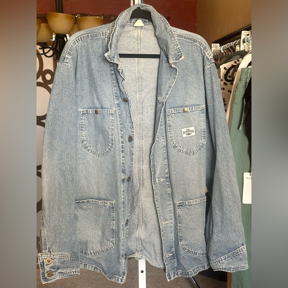 Vintage Lee Dungarees Chore Coat Denim Workwear Barn Jacket L